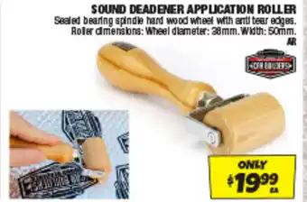 Autobarn Sound deadener application roller offer
