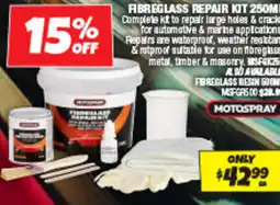 Autobarn Fibreglass repair kit offer