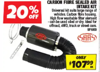 Autobarn Carbon fibre sealed air intake kit offer