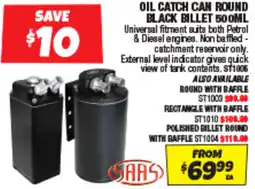 Autobarn Oil catch can round black billet offer