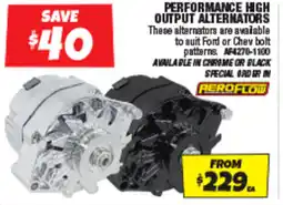 Autobarn Performance high output alternators offer