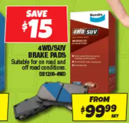 Autobarn 4WD/SUV BRAKE PADS offer