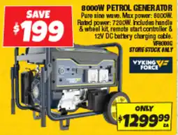 Autobarn 8000w petrol generator offer