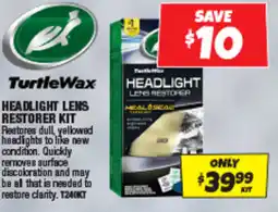 Autobarn Turtlewax headlight lens restorer kit offer