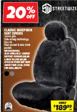 Autobarn Classic sheepskin seat covers offer