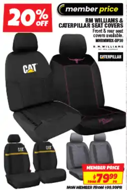 Autobarn Rm williams & off caterpillar seat covers offer
