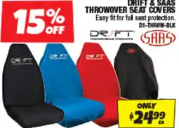Autobarn Drift & saas throwover seat covers offer