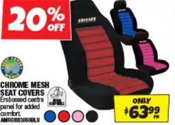 Autobarn Chrome mesh seat covers offer