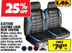 Autobarn Altitude leather look seat covers offer