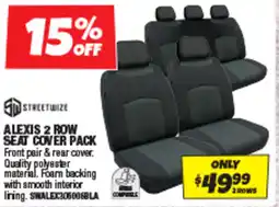 Autobarn Alexis 2 row seat cover pack offer