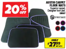 Autobarn Austin carpet floor mats offer