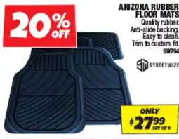 Autobarn Arizona rubber floor mats offer