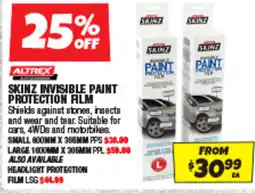 Autobarn Skinz invisible paint protection alm offer