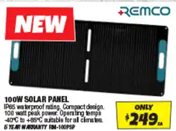 Autobarn 100w solar panel offer