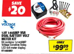 Autobarn 12v 140amp vsr dual battery volt meter kit offer