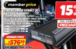 Autobarn Classic under bonnet dc battery chargers offer