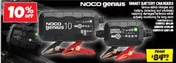 Autobarn Noco genius smart battery chargers offer