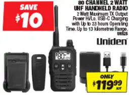 Autobarn 80 channel 2 watt uhf handheld radio offer