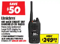 Autobarn Uniden 5w 80ch smart uhf handheld cb radio offer