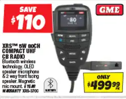 Autobarn Xrs™ 5w 80ch compact uhf cb radio offer