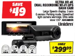 Autobarn Ultra hd 4k dual recording wi-fi gps dash cam offer