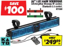 Autobarn 25" 12v 300w soundbar offer