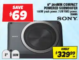 Autobarn 8" 200mm compact powered subwoofer offer