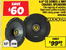 Autobarn 6.5" cs series 2 way coaxial speakers offer