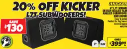 Autobarn 8" l7t square design sealed slim angled subwoofer offer