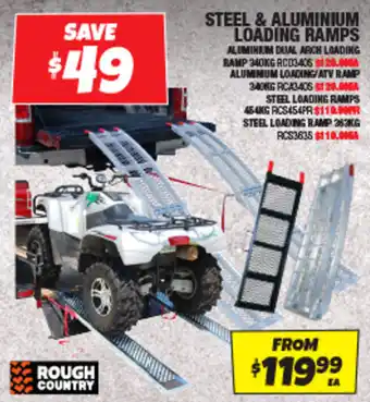 Autobarn Steel & aluminium loading ramps offer