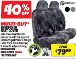 Autobarn Sheepskin seat cover offer