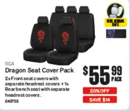 SuperCheap Auto Sca dragon seat cover pack offer