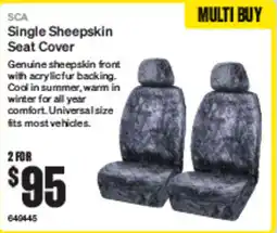 SuperCheap Auto Sca single sheepskin seat cover offer