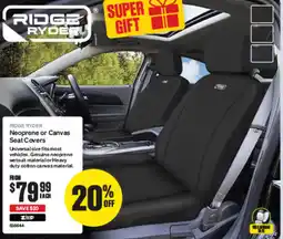 SuperCheap Auto Ridge ryder neoprene or canvas seat covers offer