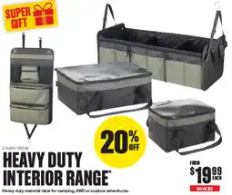 SuperCheap Auto Heavy duty interior range offer