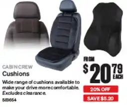 SuperCheap Auto CABIN CREW Cushions offer