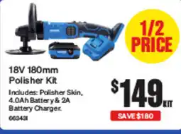 SuperCheap Auto 18V 180mm Polisher Kit offer