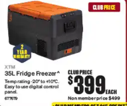 SuperCheap Auto XTM 35L Fridge Freeze offer