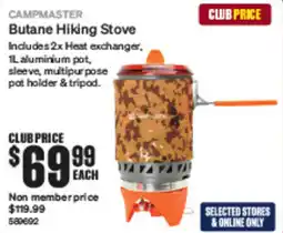 SuperCheap Auto CAMPMASTER Butane Hiking Stove offer