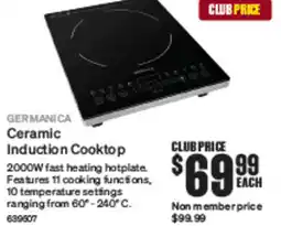 SuperCheap Auto GERMANICA Ceramic Induction Cooktop offer