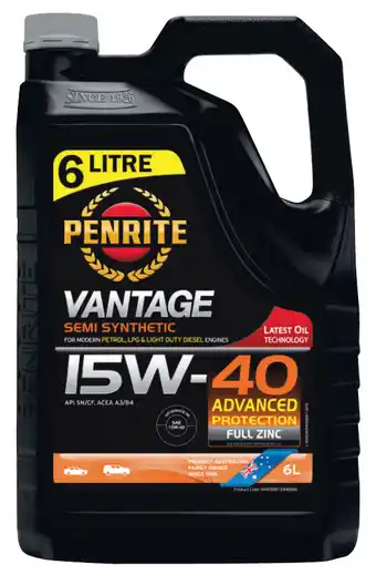 Repco Penrite vantage 15w-40 6l offer