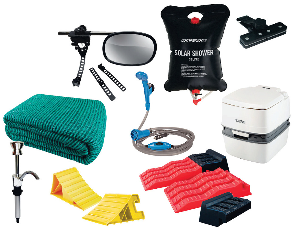 Caravan accessories, shower & bathroom offer at Repco