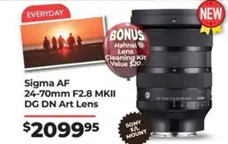 Teds Cameras Sigma AF 24-70mm F2.8 MKII DG DN Art Lens offer