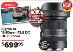 Teds Cameras Sigma AF 18-50mm F2.8 DC DG C Zoom offer