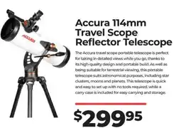 Teds Cameras Accura 114mm Travel Scope Reflector Telescope offer