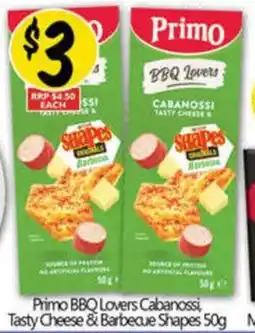 NQR Primo BBQ Lovers Cabanossi Tasty Cheese & Barbecue Shapes offer