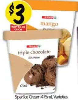 NQR Spar Ice Cream offer