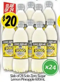 NQR Slab of 24 Solo Zero Sugar Lemon Pineapple offer