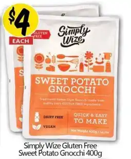 NQR Simply Wize Gluten Free Sweet Potato Gnocchi offer