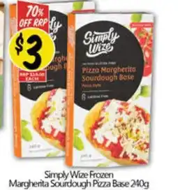 NQR Simply Wize Frozen Margherita Sourdough Base offer